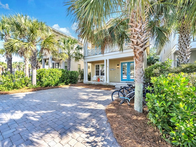 exterior space with french doors