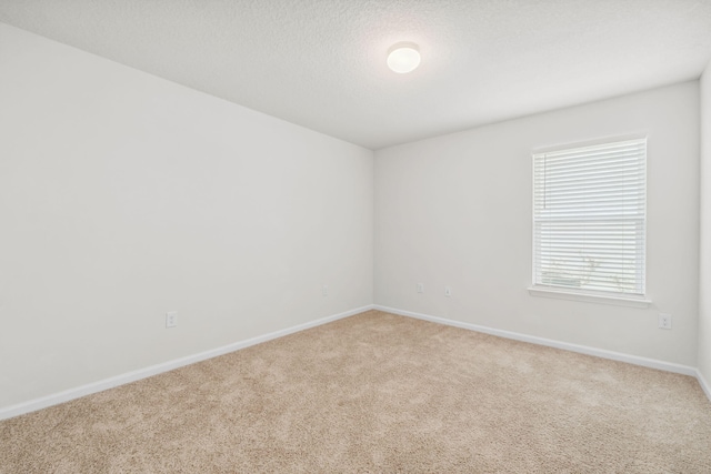 unfurnished room featuring carpet floors and a textured ceiling