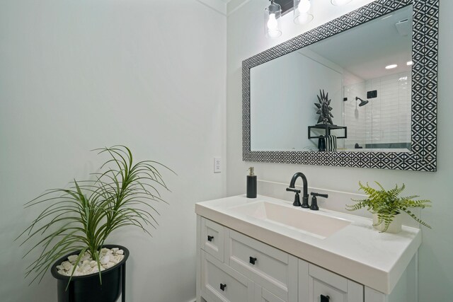 237 Sandy Cay Dr, Miramar Beach, FL 32550 - full bathroom featuring vanity and a tile shower