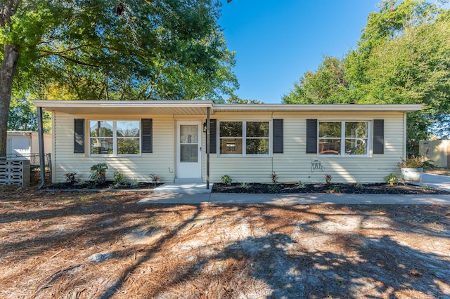 view of ranch-style home