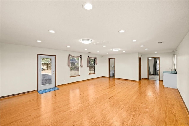 interior space with light wood-type flooring