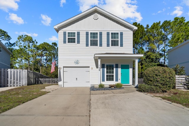 front facade featuring a garage