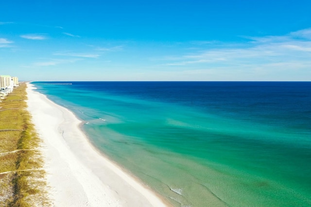 water view with a view of the beach