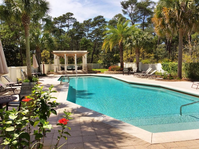 view of pool with a patio area