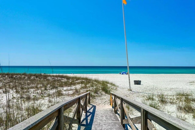 water view featuring a beach view