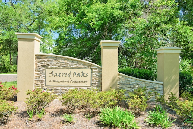 view of community sign