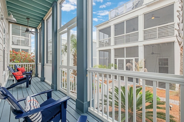 view of sunroom