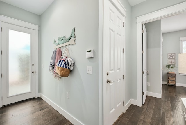 interior space featuring dark hardwood / wood-style floors