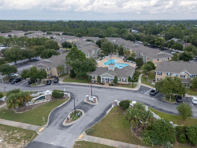 507 Lighthouse Rd Unit 507, Panama City Beach, FL 32407 - aerial view of property and surrounding area with a pool area and nearby suburban area