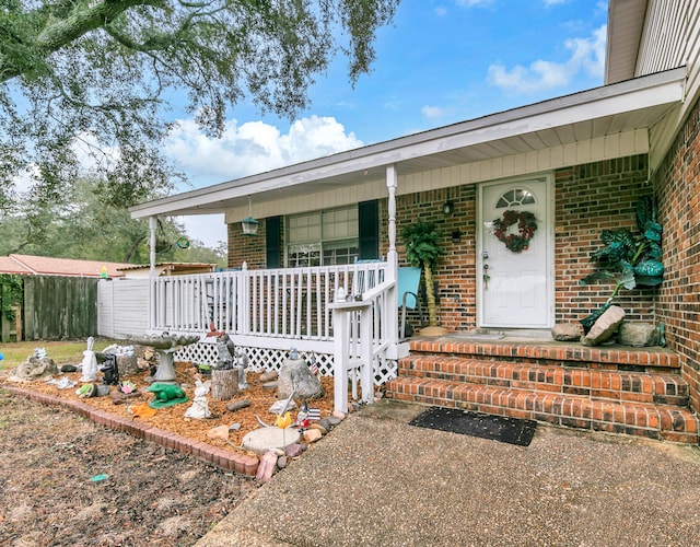 view of front of property with a porch