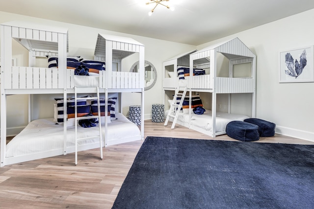 bedroom with wood-type flooring