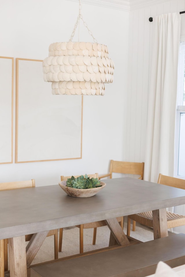 view of unfurnished dining area