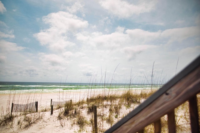 water view featuring a beach view