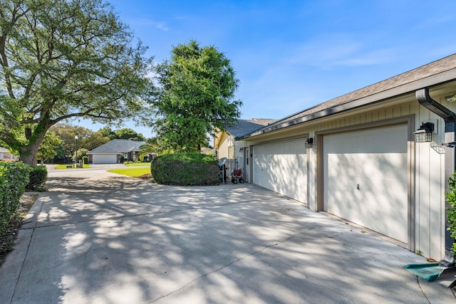 view of home's exterior featuring a garage