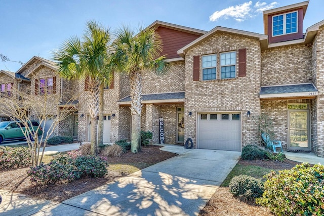 view of property with a garage