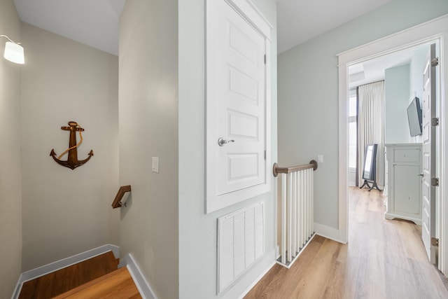 interior space with light hardwood / wood-style floors