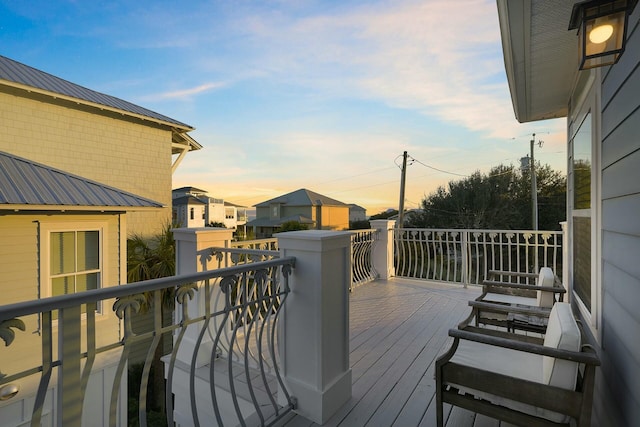 view of deck at dusk