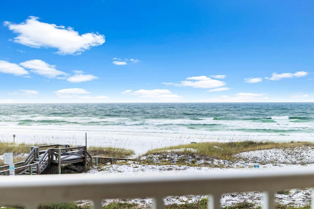 water view featuring a view of the beach