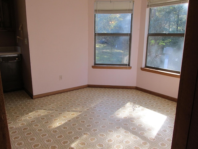 view of spare room