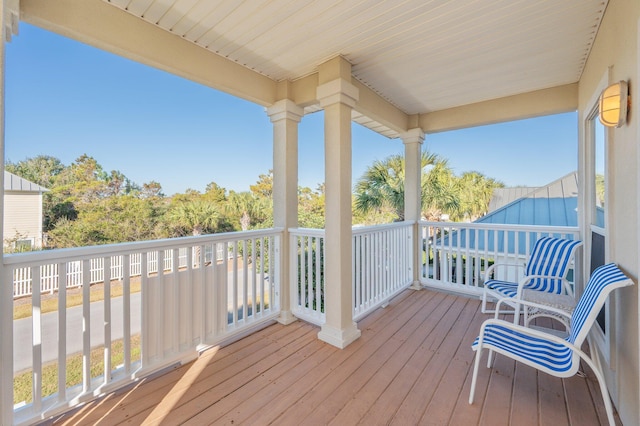 view of wooden deck