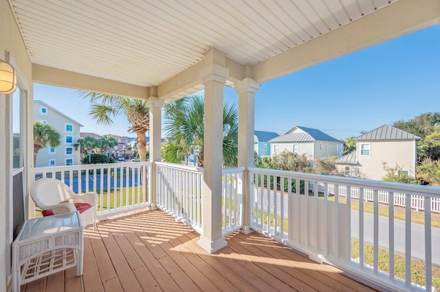 view of wooden deck