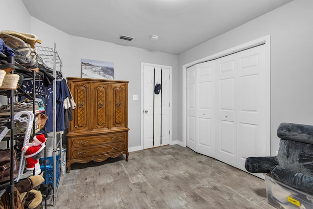 interior space with light wood-type flooring