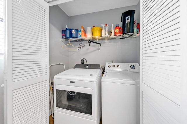 laundry area featuring independent washer and dryer