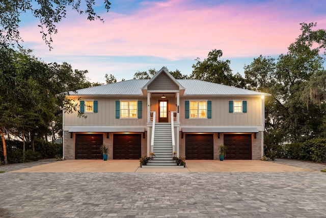 view of front of home featuring a garage