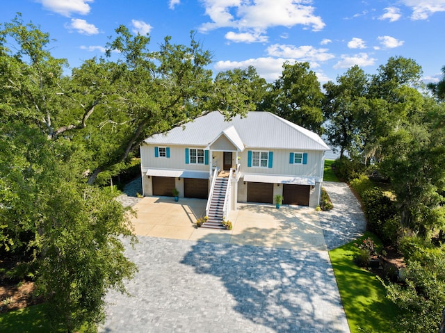 view of front of home featuring a garage