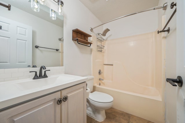 1905 W Mistral Ln, Fort Walton Beach, FL 32547 - full bathroom featuring bathtub / shower combination, vanity, and decorative backsplash