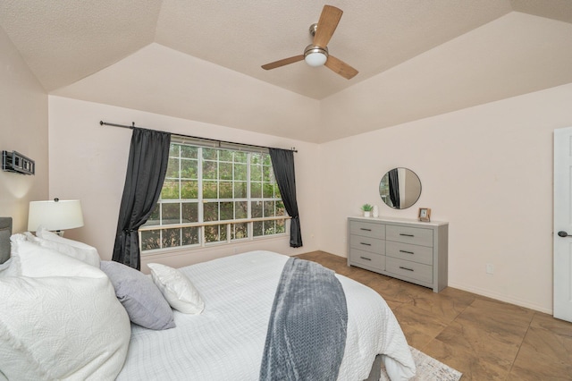 1905 W Mistral Ln, Fort Walton Beach, FL 32547 - bedroom featuring vaulted ceiling and ceiling fan