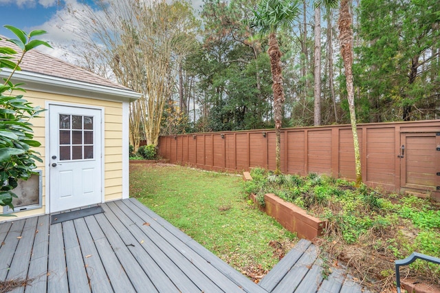 1905 W Mistral Ln, Fort Walton Beach, FL 32547 - wooden deck featuring a fenced backyard