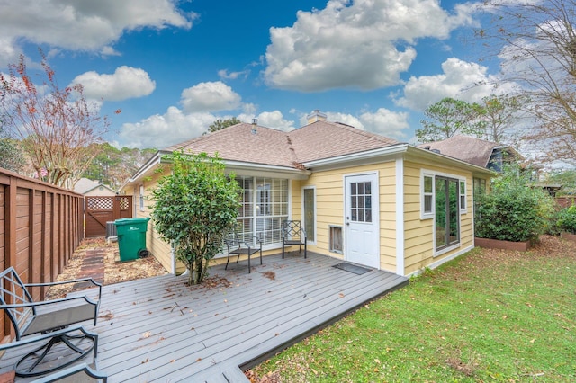 1905 W Mistral Ln, Fort Walton Beach, FL 32547 - deck featuring a fenced backyard