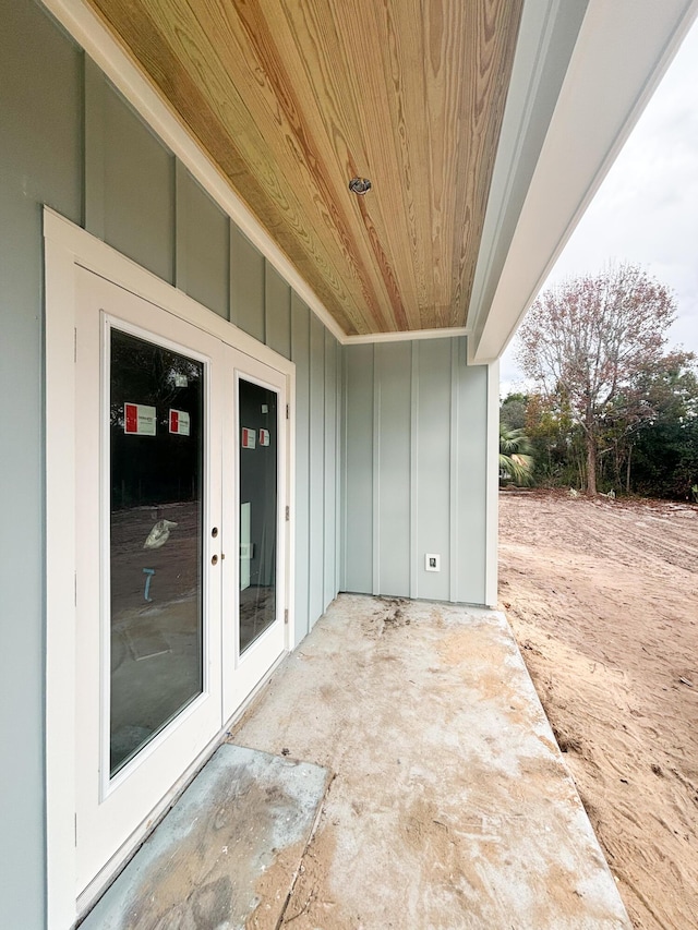 view of patio / terrace featuring french doors