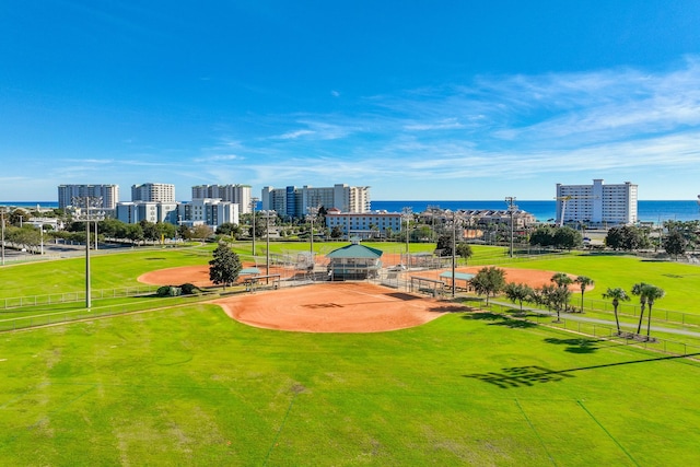 view of property's community featuring a water view