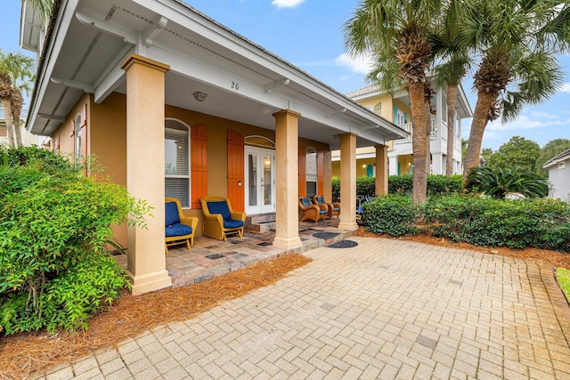 view of patio / terrace with a porch