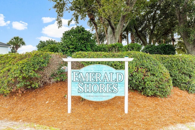 view of community sign