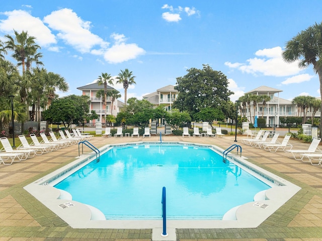 view of pool with a patio area