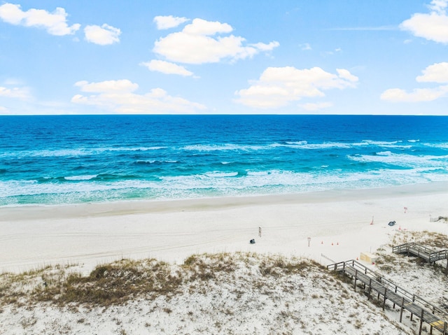 water view featuring a beach view