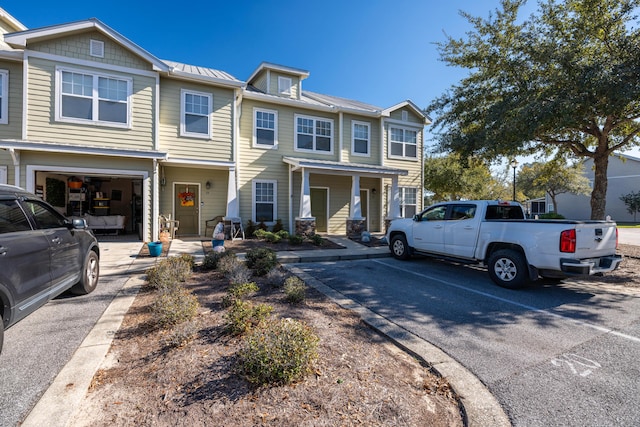 view of property with a garage