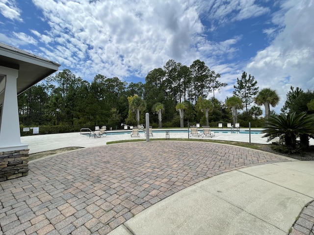 view of pool with a patio area