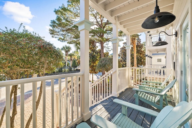 balcony with covered porch