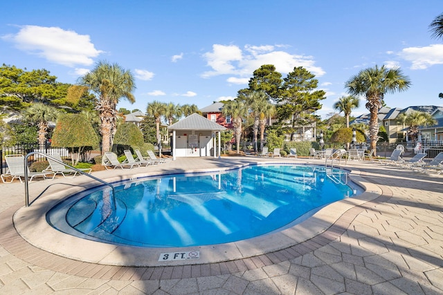 view of pool with a patio area