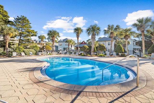 view of pool with a patio area