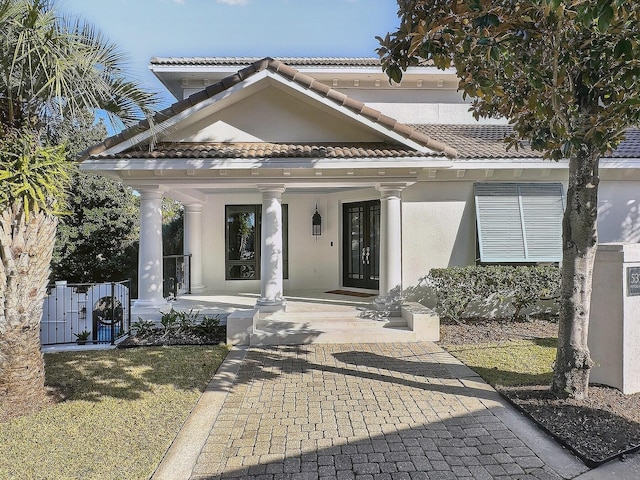 view of front of house with a porch