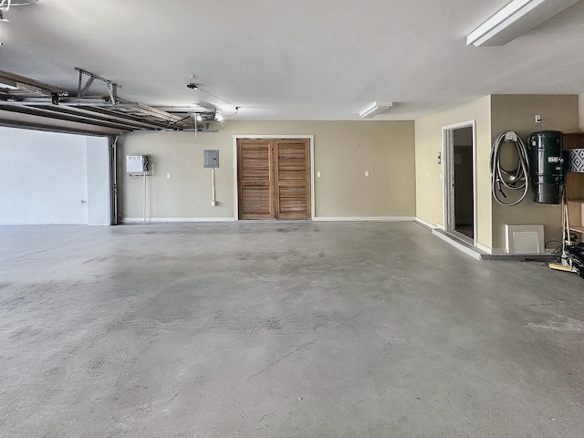 garage featuring electric panel