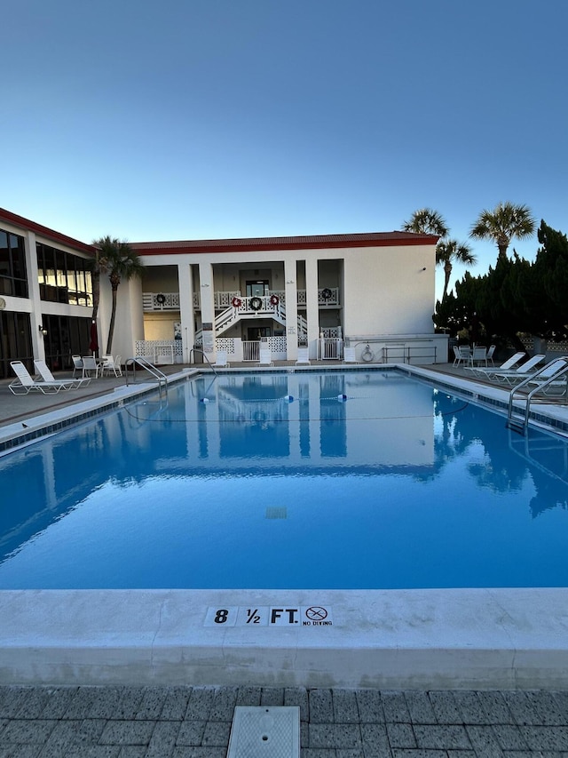 view of pool with a patio