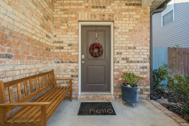 view of doorway to property