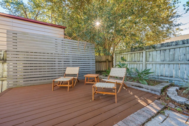 1305 Finck Rd, Niceville, FL 32578 - wooden terrace featuring a fenced backyard