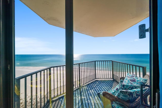 9850 S Thomas Dr Unit 1004W, Panama City Beach, FL 32408 - balcony with view of water and beach